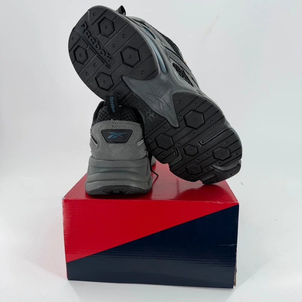 Reebok M Charge Mens Grey Blue Black Athletic Sneakers NWoB Size 10M